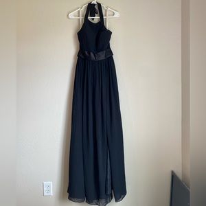 Azazie black halter dress